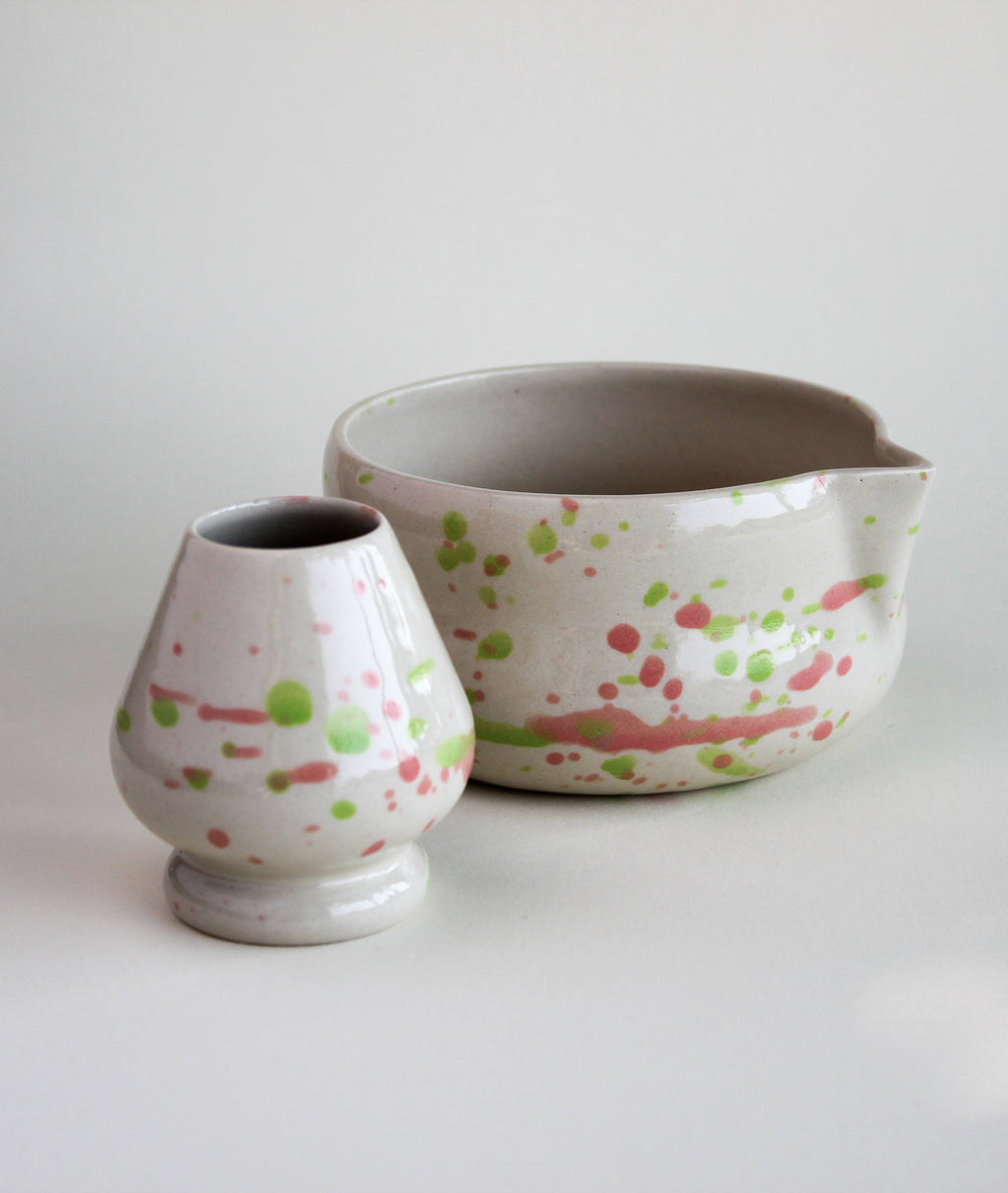 MATCHA SET róż i zieleń