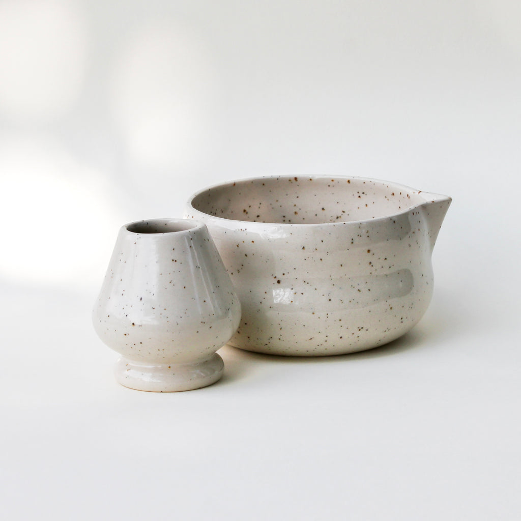 MATCHA SET bazaltowe kropki