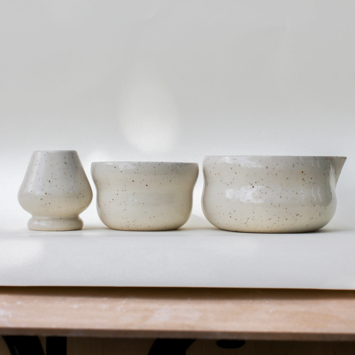 MATCHA SET bazaltowe kropki